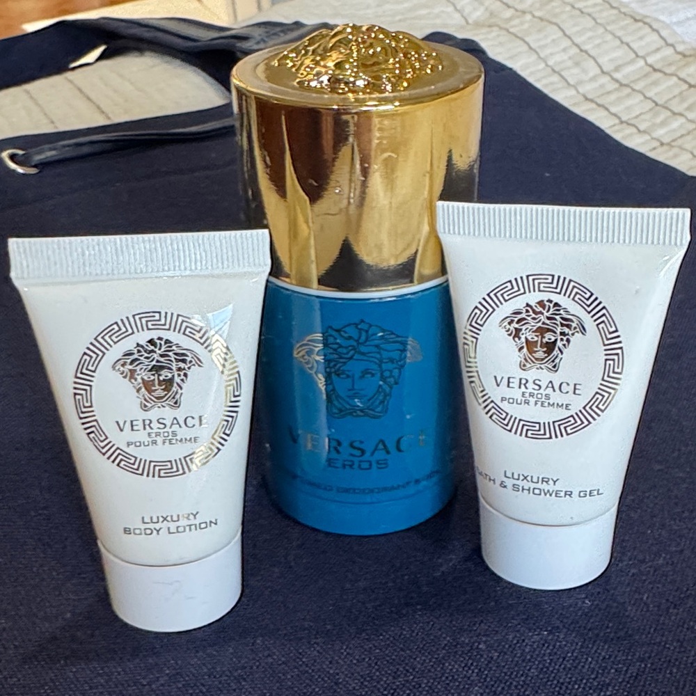 Versace Eros Pour Femme Gold and Blue Set